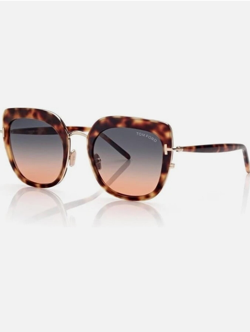 NEW AUTH Tom Ford FT0945 Virginia Blonde Havana/Blue Fade Sunglasses